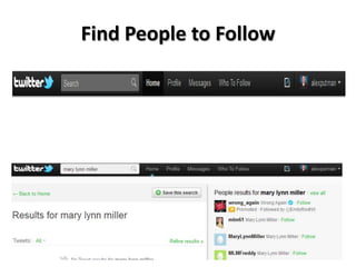 Find People to Follow
 