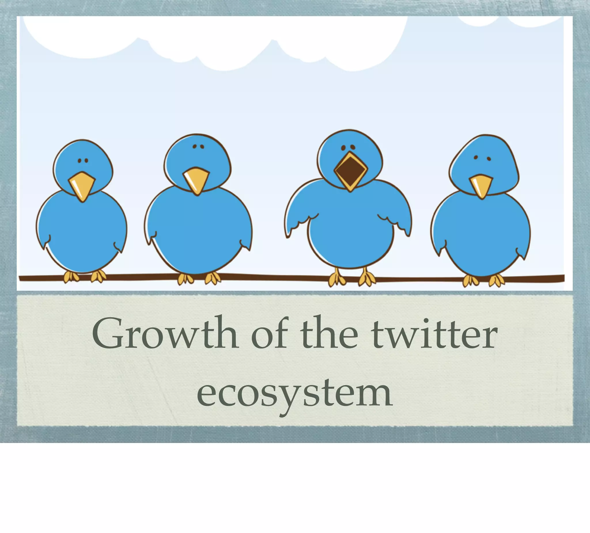 Growth of the twitter
    ecosystem
 