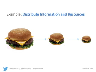 #ABTwitter101 | @kevin4quality | @tweetvandijk March 18, 2015
Example: Distribute Information and Resources
 