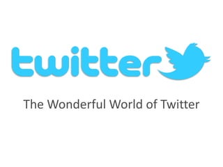 The Wonderful World of Twitter 