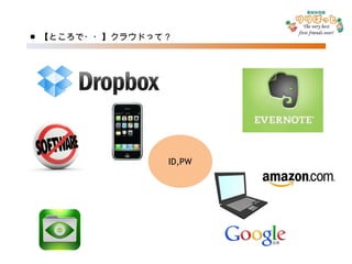 ■ 【ところで・・】クラウドって？ ID,PW 