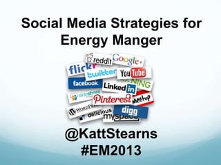 Social Media Strategies for
Business
@KattStearns
 