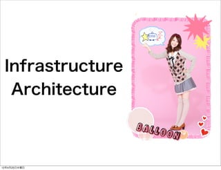 Infrastructure
  Architecture



12年4月25日水曜日
 