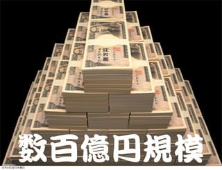 数百億円規模
12年4月25日水曜日
 