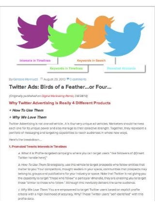 Twitter Ads: Birds of a Feather (or Four)