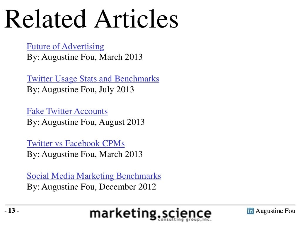 Twitter Advertising Costs and Benchmarks by Augustine Fou
