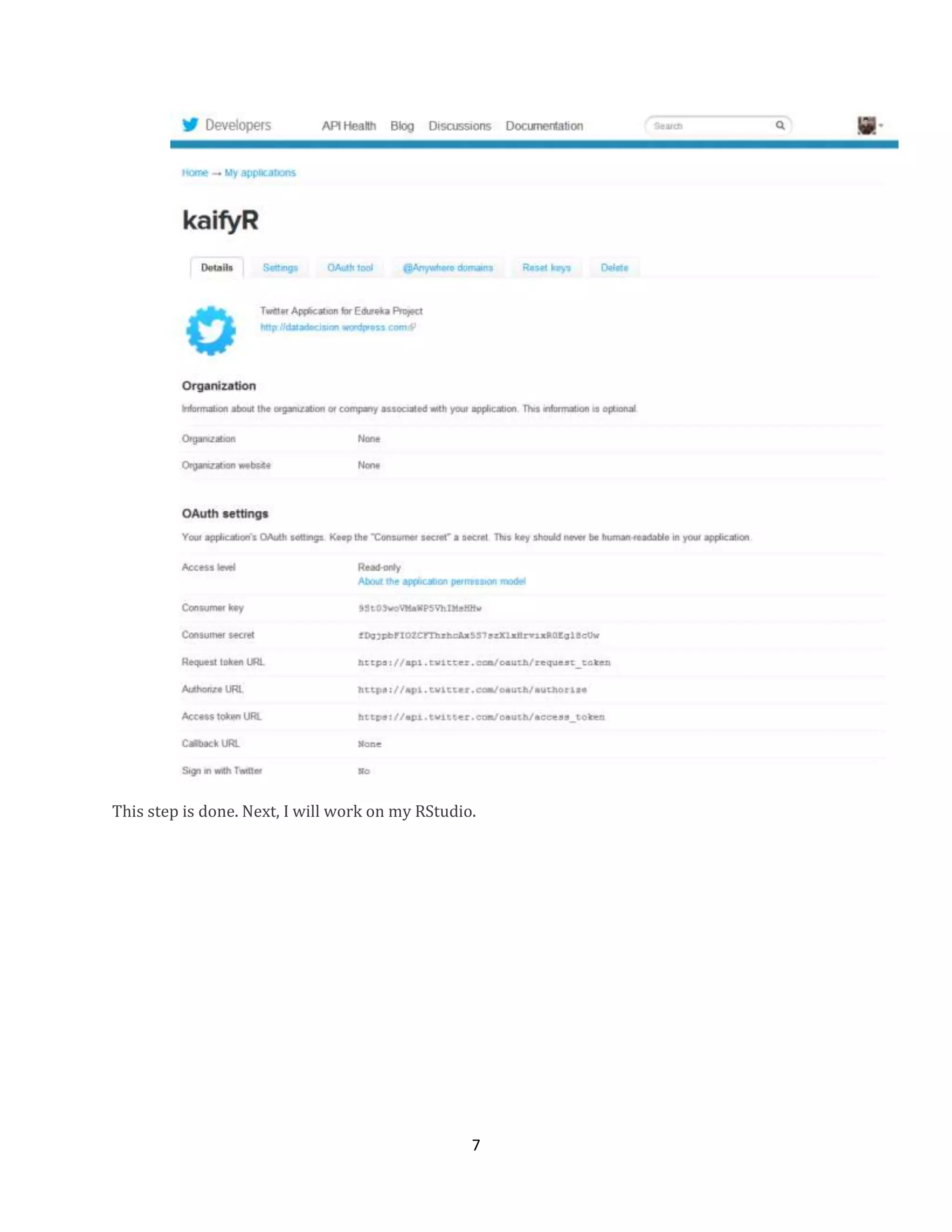 This step is done. Next, I will work on my RStudio.

7

 