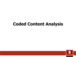 Coded Content Analysis 