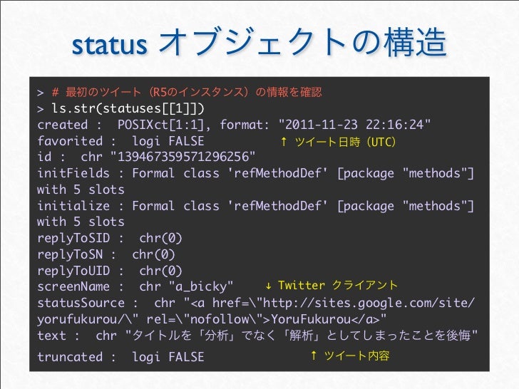 Rではじめるtwitter解析 Rではじめるtwitter解析