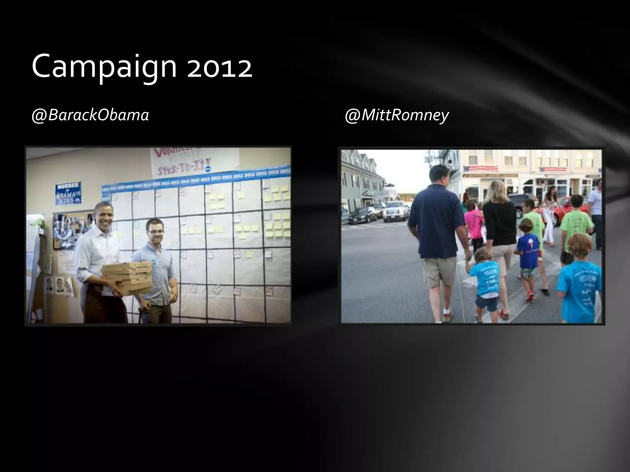 Campaign 2012
@BarackObama    @MittRomney
 