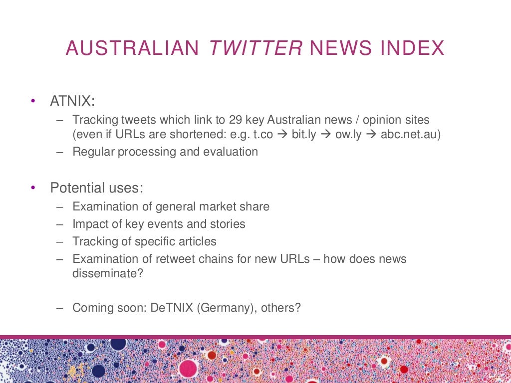Australian Twitter News Index Atnix