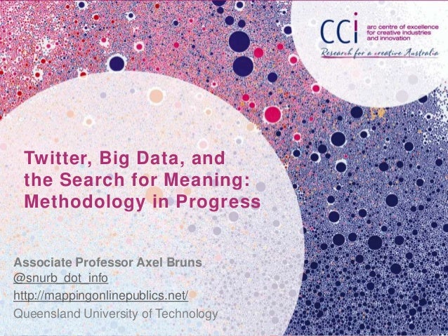 Twitter Big Data And The Search For Meaning Methodology In Progress