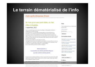 Le terrain dématérialisé de l’info
 