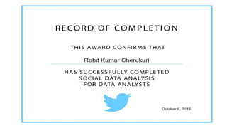 Certifications  - Twitter and IBM