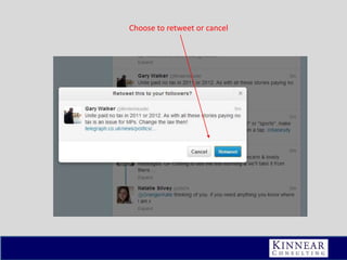 Choose to retweet or cancel

 