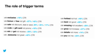 The role of trigger terms
 