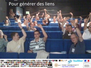 Pour générer des liens

Contact : batier@univ-lyon1.fr
http://twitter.com/batier

 