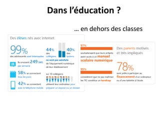 Dans l’éducation ?
… en dehors des classes

 