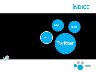 ÍNDICE<br />básico<br />ideas<br />intro<br />Twitter<br />intro<br />