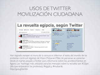 ESCUCHA COMERCIAL
http://storify.com/unaibenito/twitter-y-la-busqueda-de-oportunidades
Las búsquedas enTwitter permite encontrar conversaciones y
participar de manera informal en la conversación.
13
 