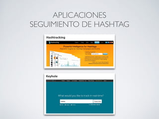 Usar # Hashtags – almohadilla (etiqueta) para las keyword
de tus tuits. Un término breve y único que indica la esencia
del mensaje o le da un contexto.
TEMÁTICA - #HASHTAGS
 