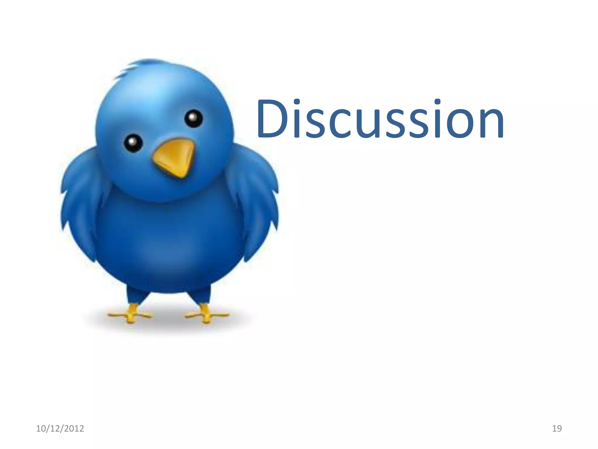 Discussion



10/12/2012                19
 