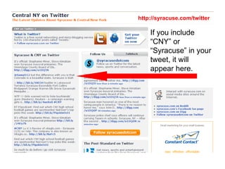 If you include “CNY” or “Syracuse” in your tweet, it will appear here. http://syracuse.com/twitter 