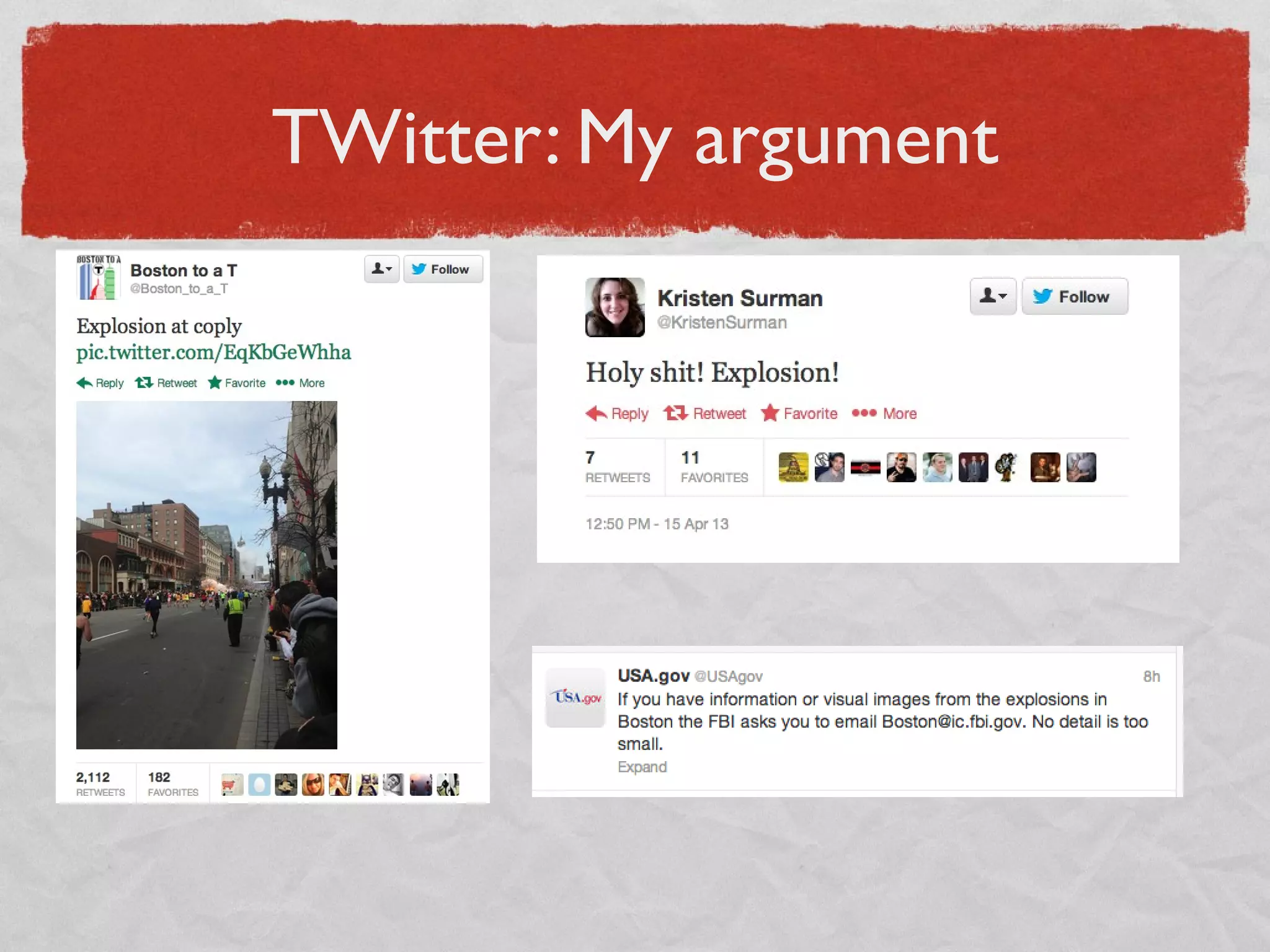 TWitter: My argument
 