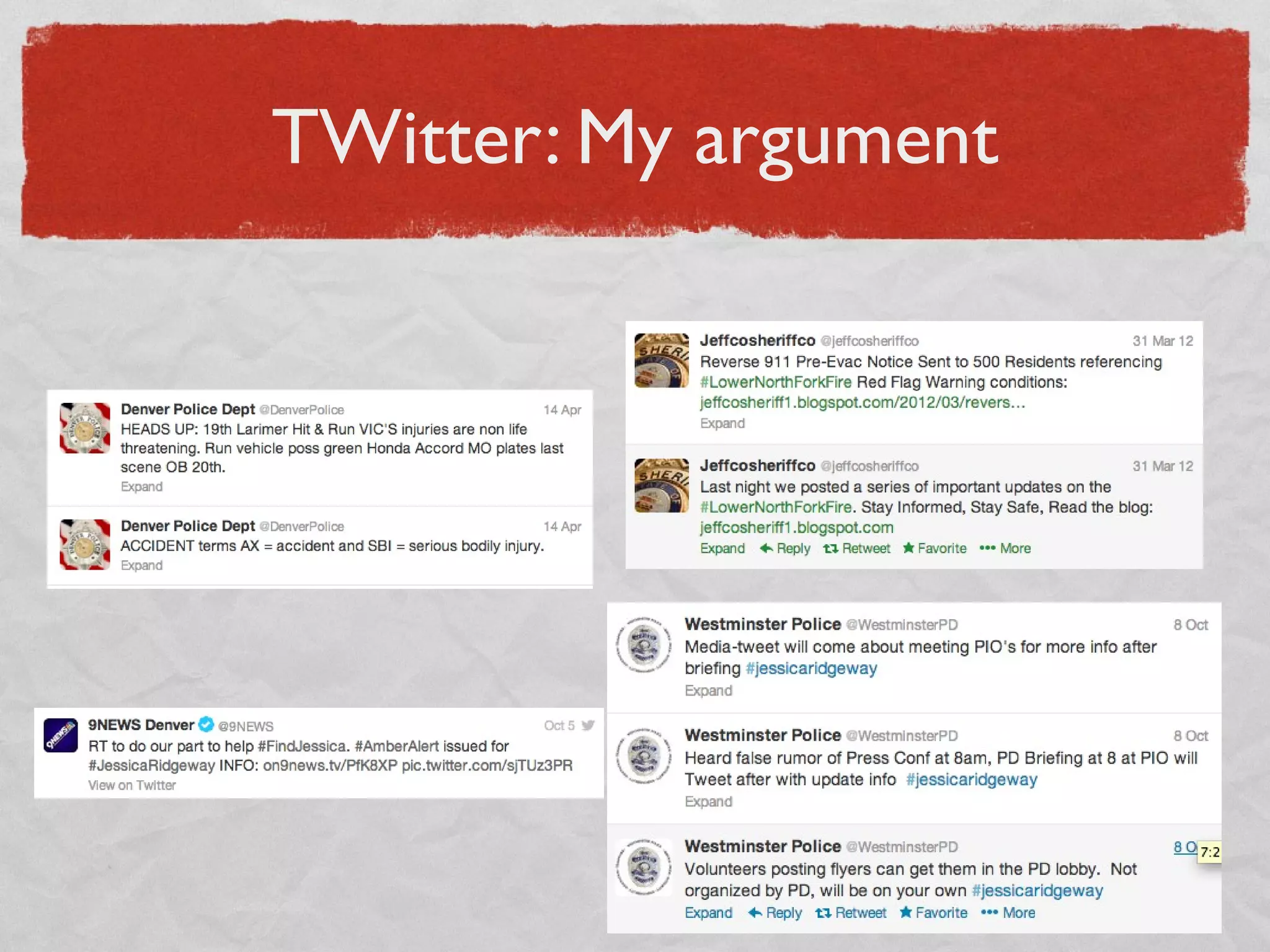 TWitter: My argument
 
