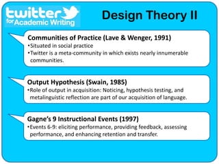 Opportunities for writingSome UsesTwitter can be many different things to many different people.