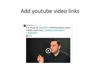 Add youtube video links 
 