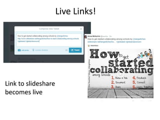 Link to slideshare 
becomes live 
Live Links! 
 