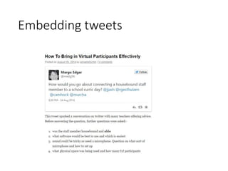 Embedding tweets 
 