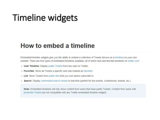 Timeline widgets 
 
