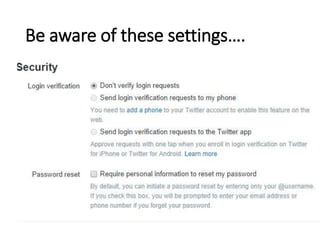 Be aware of these settings…. 
 