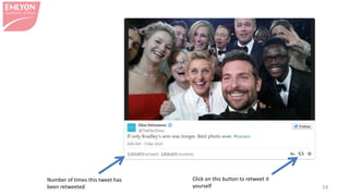 14
Click on this button to retweet it
yourself
Number of times this tweet has
been retweeted
 