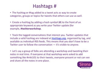 Know your end goals before you startTwitter is a powerful tool that can provide you access to a  whole new world!. From networking to participating in stimulating conversations to building your brand and  having some fun ,  you will get more out of Twitter if you begin with a goal in mind. My goals on Twitter are:Expand my network, by  engaging with like minded peoplePromote my brand (website, blog etc)Identify potential business opportunitiesFind new  sources of knowledge (people and websites etc)Sharing expertise , knowledge and opinionHave some fun