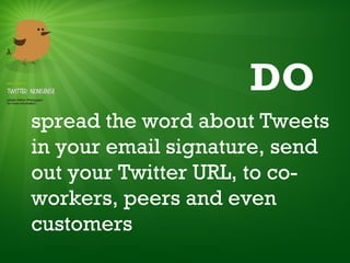 Twitter for business - Do and Don't