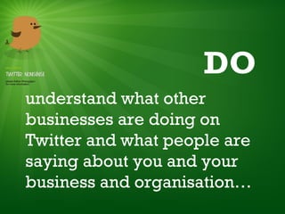Twitter for business - Do and Don't