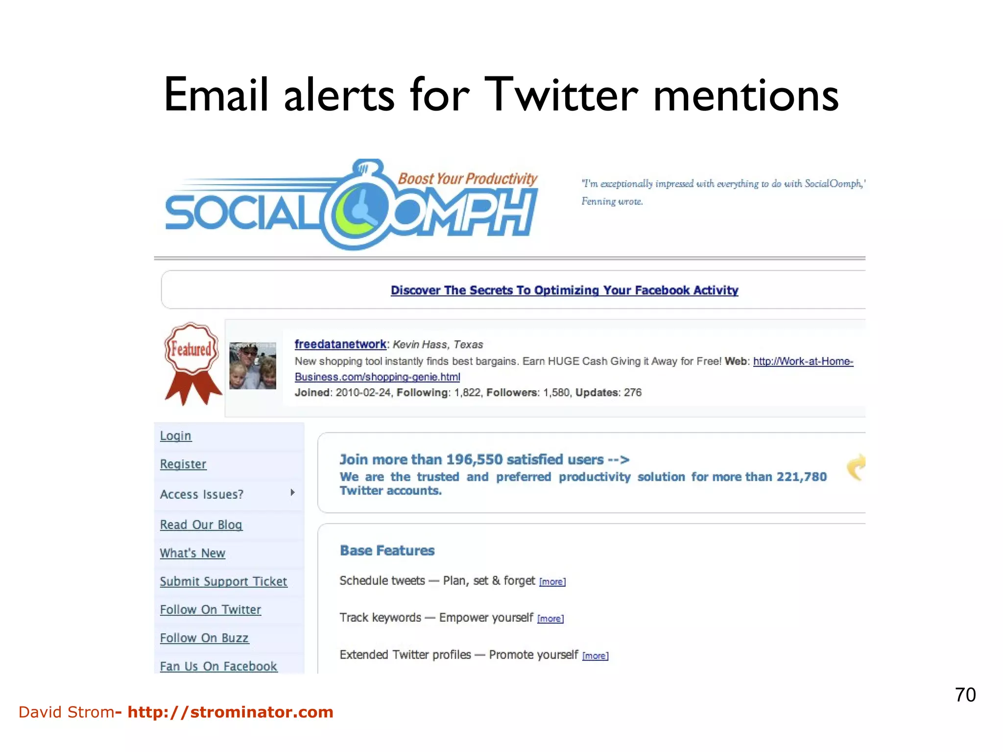 Email alerts for Twitter mentions 