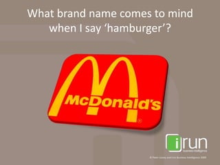 What brand name comes to mind when I say ‘hamburger’?