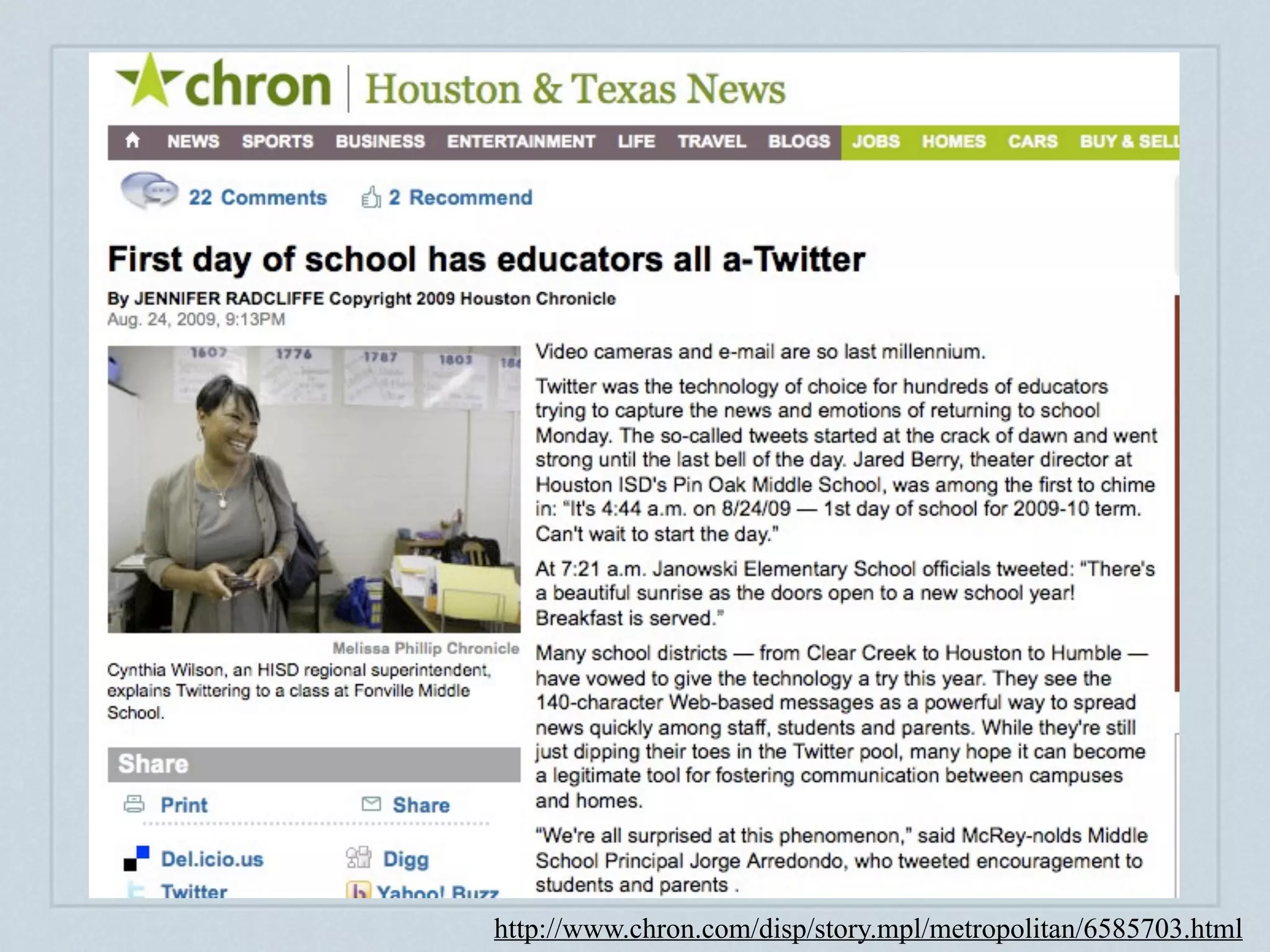 Creating a digital footprint




       http://www.chron.com/disp/story.mpl/metropolitan/6585703.html
 