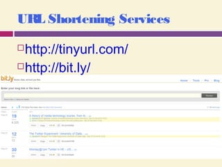 URL Shortening Services
http://tinyurl.com/
http://bit.ly/
 