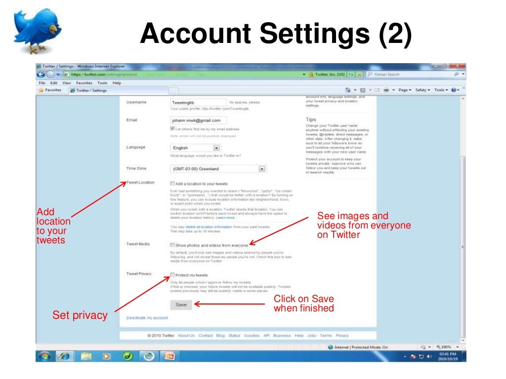 Twitter for librarians presented to University of Pretoria