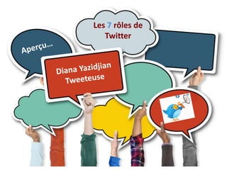 Les 7 rôles de 
Twitter 
 