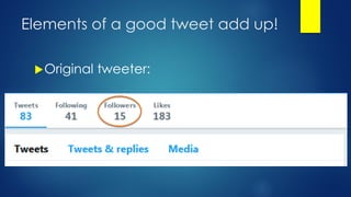 Elements of a good tweet add up!
Original tweeter:
 