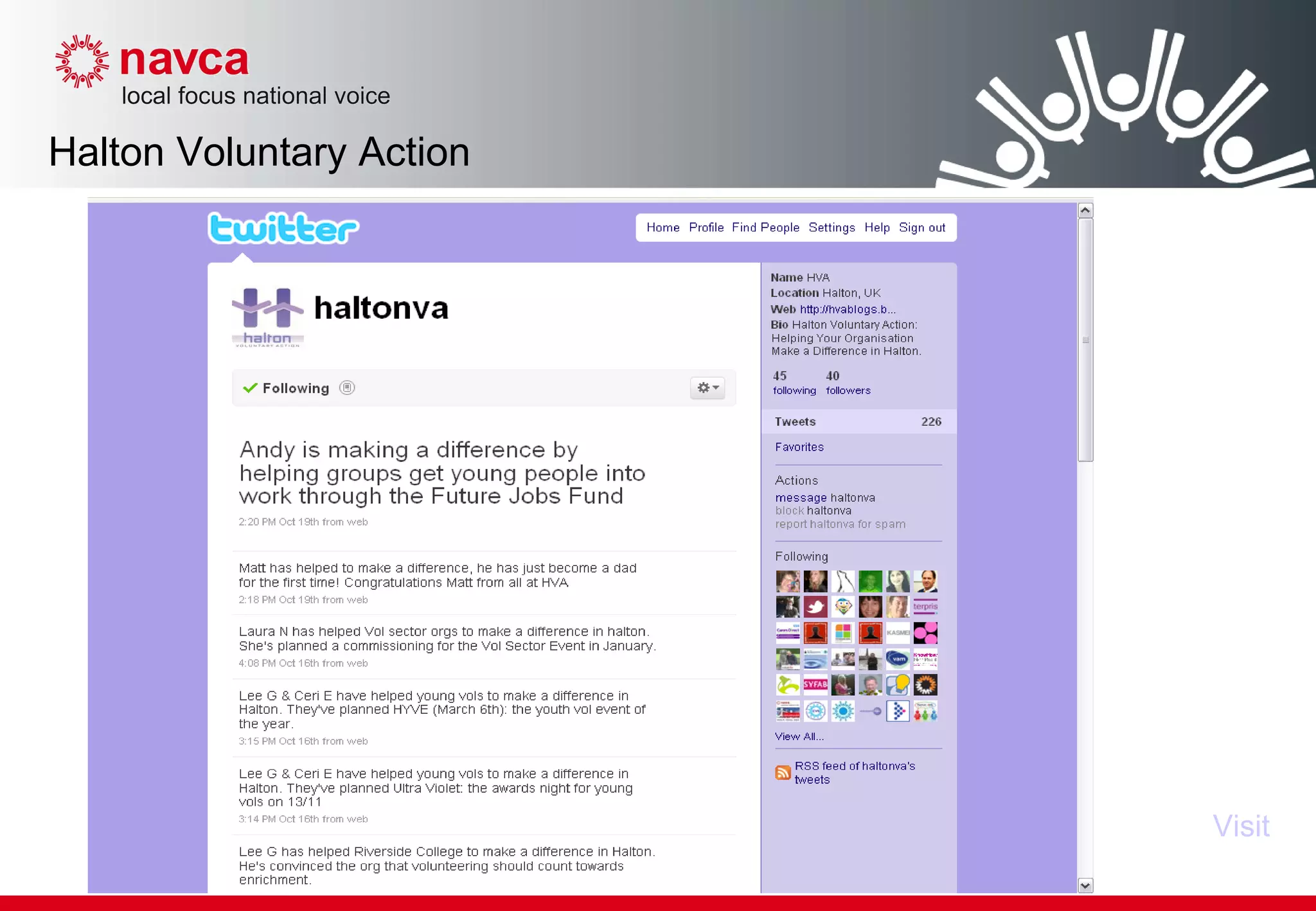 Visit Halton Voluntary Action 