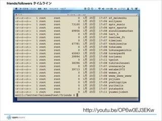 friends/followers タイムライン

http://youtu.be/OP6w0EJ3EKw

 