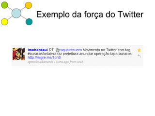 Exemplo da força do Twitter
 