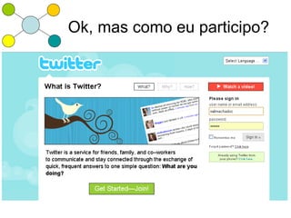 Ok, mas como eu participo?
 
